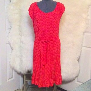 Red Heart Pattern Dress